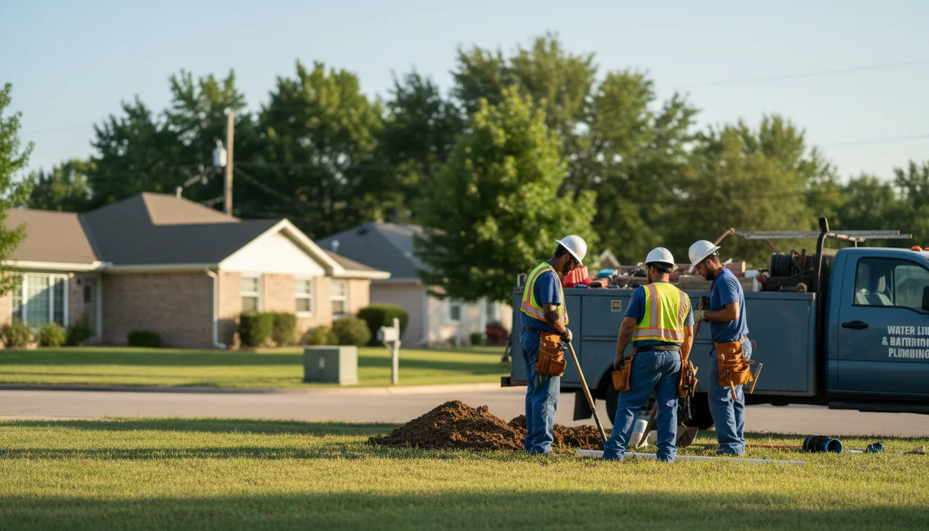 Residential water line and bathroom plumbing service in Mills, NE